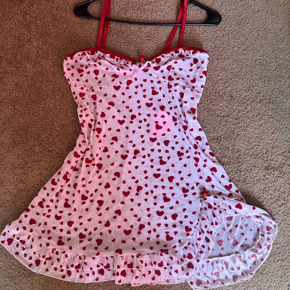 Sugar Thrillz Red Heart Mesh Top